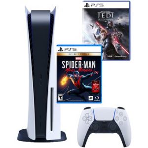 Consola Ps5 + Star Wars Jedi + Spiderman Miles Morales Ultimate