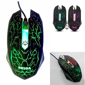 Mouse Optico Gamer Camaleon Cambia Color...