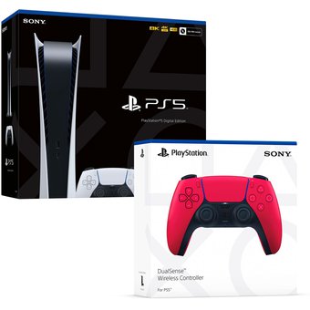 Consola Playstation 5 Edición Digital + Mando DualSense Cosmic Red Playstation 5