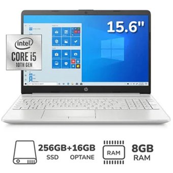 Laptop HP 15.6 Core i5 8GB RAM 256GB SSD + 16GB Intel Optane 15-DW1058LA