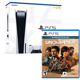Consola PS5 Con Lector de Discos + Uncharted Legacy of Thieves Collection