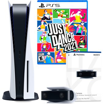 Consola Ps5 Con Lector De Discos + Just Dance 2021 + Camara