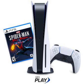 Consola Playstation 5 Sony Negro + Spiderman Miles Morales