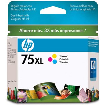 Cartucho de tinta HP 75XL Tricolor Original (CB338WL) Para HP Deskjet D4360