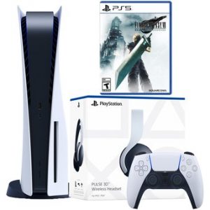 Consola Ps5 Con Lector De Discos+Audifono Pulse 3D+Final Fantasy VII