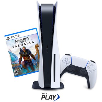 Consola Playstation 5 Sony Negro + Assassins Creed Valhalla