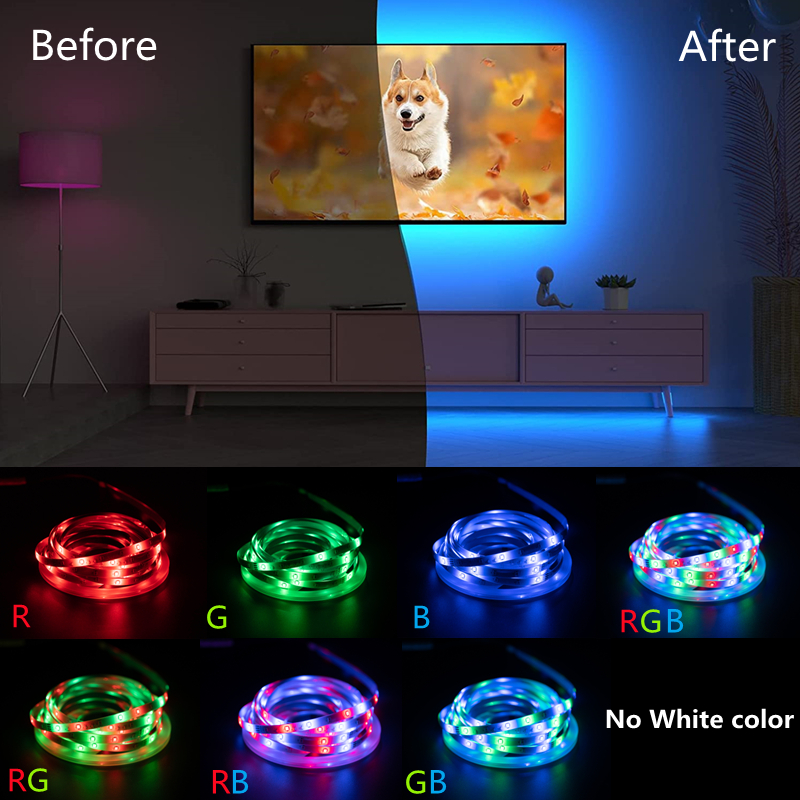 Tira-de-luces-LED-RGB-2835-cinta-de-l-mpara-Flexible-Cable-USB-de-diodo-Control-1