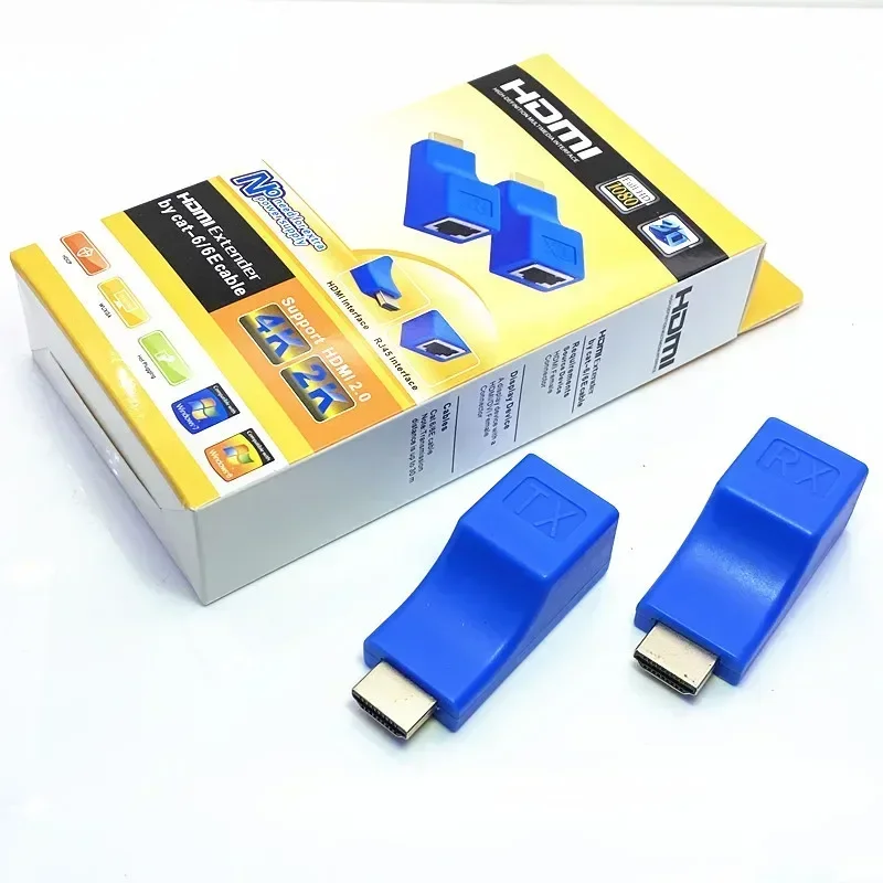 1080P HD 4K HDMI-kompatibel Extender RJ45 Ports Netzwerk 30M zu RJ45 Über CAT5e/6 UTP LAN Extender Kabel Adapter - AliExpress 7