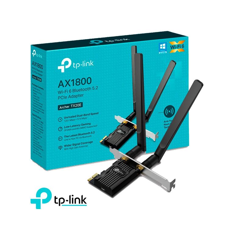 "TP-Link Archer TX20E Adaptador PCIe Wi-Fi 6 Bluetooth 5.2 AX1800"