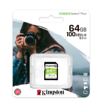 Memoria Card SD Kingston Canvas Select Plus 64 GB UHS-I Speed Class 1 (U1).