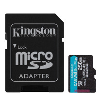 Memoria Flash microSD Kingston Canvas Go! Plus 256GB con adaptador SD