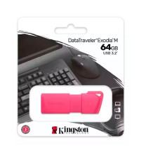 Memoria Flash USB DataTraveler Exodia M 64GB USB 3.2 Gen 1 (Tipo-A) Neon Pink (Rosado)