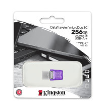 Memoria Flash USB Kingston 256GB DataTraveler microDuo 3C 200MBs dual USB-A USB-C