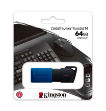 Memoria Flash USB Kingston DataTraveler Exodia M 64GB USB 3.2 Gen 1 Azul