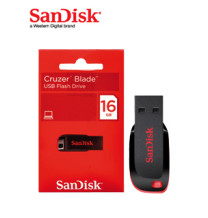 Memoria Flash USB SanDisk Cruzer Blade 16GB USB 2.0 presentación en colgador.