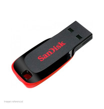 Memoria Flash USB SanDisk Cruzer Blade 64GB USB 2.0 presentación en colgador.