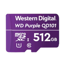 Memoria Flash WD Purple 512GB SC QD101 microSD ideal para Camaras de videovigilancia.