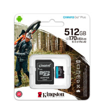 Memoria micro-SD Kingston Canvas Go! Plus 512GB con Adaptador SD
