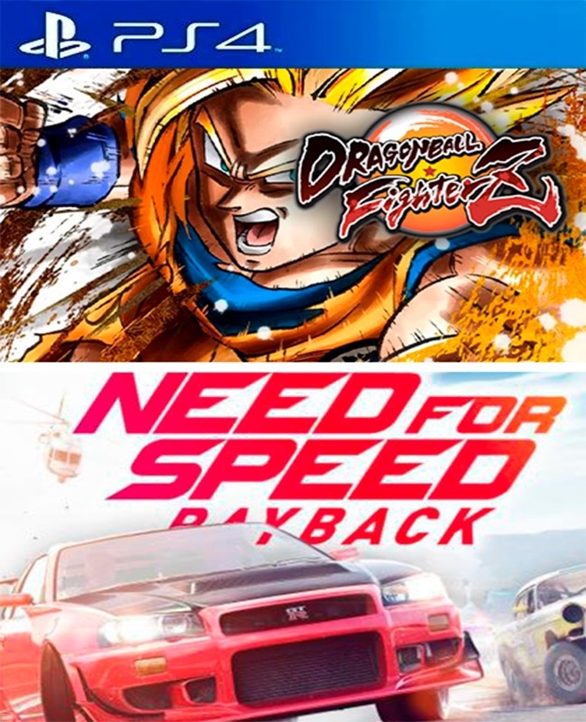 2 juegos en 1 DRAGON BALL FIGHTERZ mas NEED FOR SPEED PAYBACK PS4 | Juegos Digitales Perú | Venta de Juegos Digitales Perú | Ofertas PS3 PS4 PS5 XBOX Nintendo