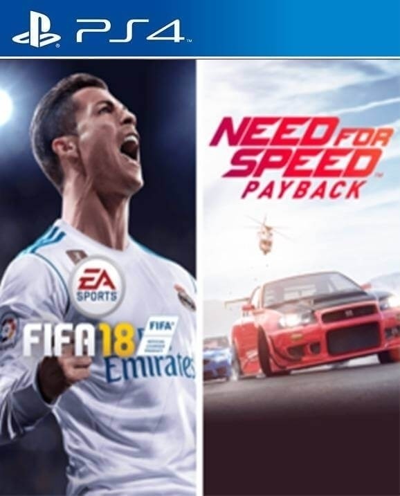 2 JUEGOS EN 1 FIFA 18 mas NEED FOR SPEED PAYBACK PS4 | Juegos Digitales Perú | Venta de Juegos Digitales Perú | Ofertas PS3 PS4 PS5 XBOX Nintendo