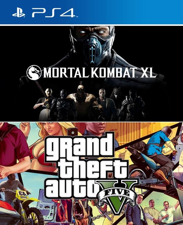 2 JUEGOS EN 1 MORTAL KOMBAT XL MAS GTA V PS4 | Juegos Digitales Perú | Venta de Juegos Digitales Perú | Ofertas PS3 PS4 PS5 XBOX Nintendo