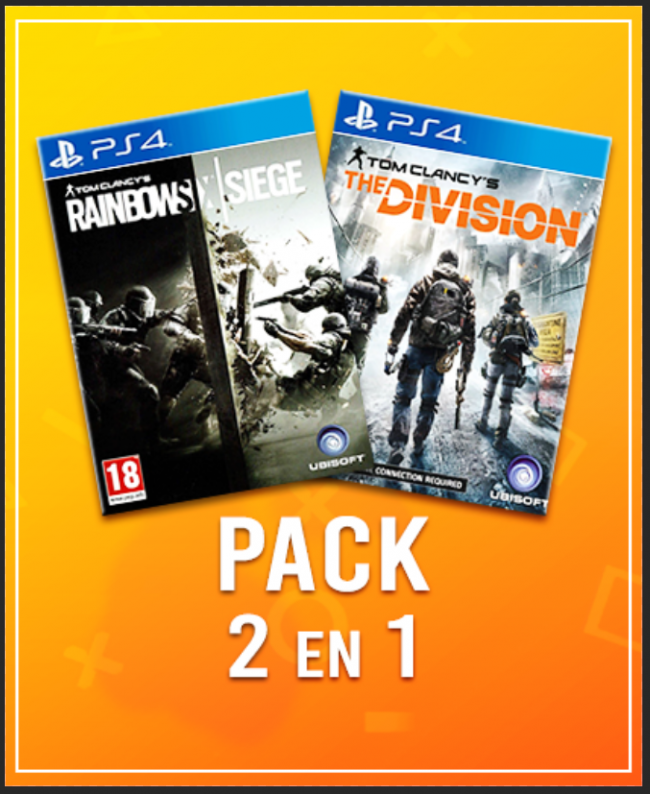 2 juegos en 1 TOM CLANCYS RAINBOW SIX SIEGE mas THE DIVISION PS4 | Juegos Digitales Perú | Venta de Juegos Digitales Perú | Ofertas PS3 PS4 PS5 XBOX Nintendo
