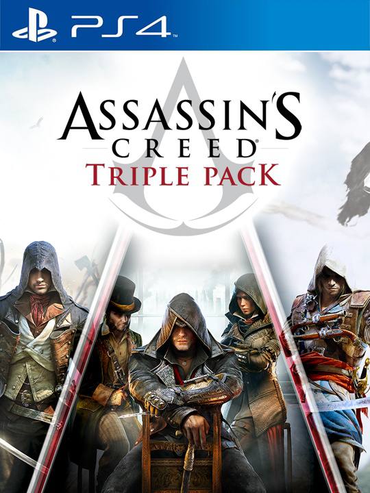 3 juegos en 1 Pack triple Assassins Creed Black Flag, Unity, Syndicate PS4 | Juegos Digitales Perú | Venta de Juegos Digitales Perú | Ofertas PS3 PS4 PS5 XBOX Nintendo