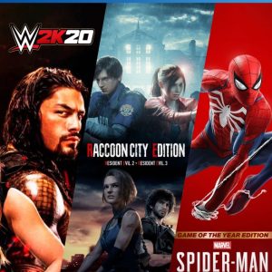 WWE 2K20 mas Resident Evil Racoon City mas Marvels Spider Man Game of the Year Edition PS4 | Juegos Digitales Perú | Venta de Juegos Digitales Perú | Ofertas PS3 PS4 PS5 XBOX...