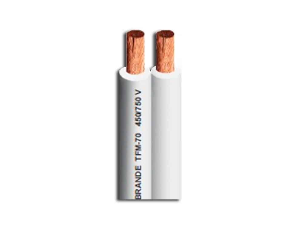 Cable Mellizo Blanco 14AWG 031350 BRANDE x Metro - Mihaba.com